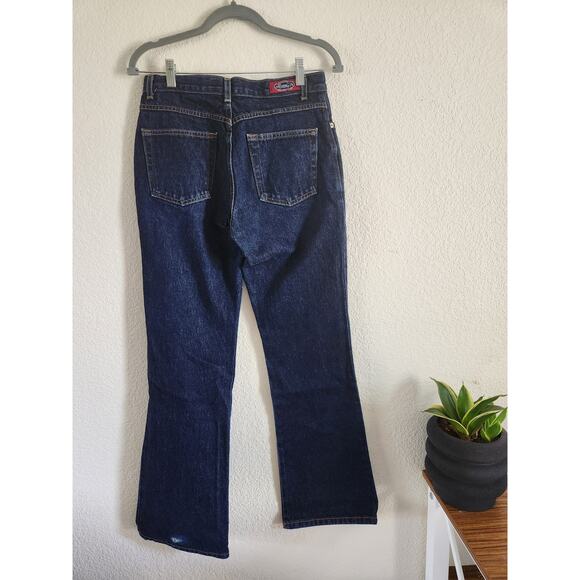 Y2k Eunina American Style U.S.A Dark Wash Straight Leg Denim Jeans 9 - Picture 4 of 6